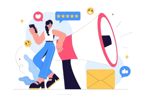 Home effective public relations illustration with brand advertising reputation and feedback management in digital marketing vector removebg preview